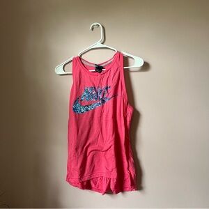 Nike Pink and Blue Tank Top